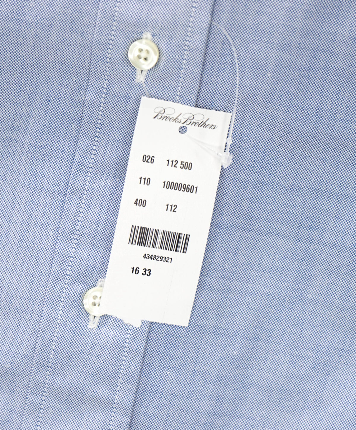 $198 BROOKS BROTHERS - Blue MADE IN USA MAKERS AND MERCHANTS Shirt - 16 - 33
