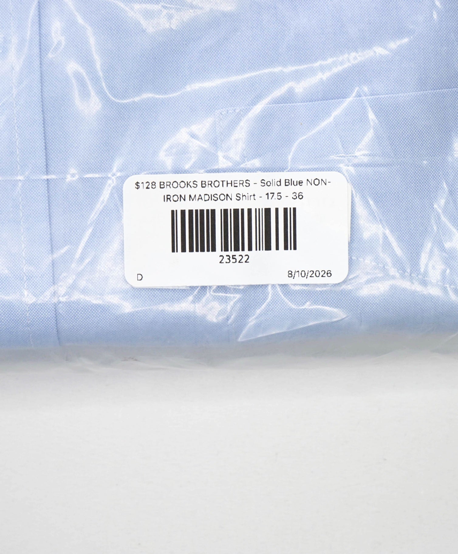 $128 BROOKS BROTHERS -Blue NON-IRON MADISON Shirt - 17.5 - 36