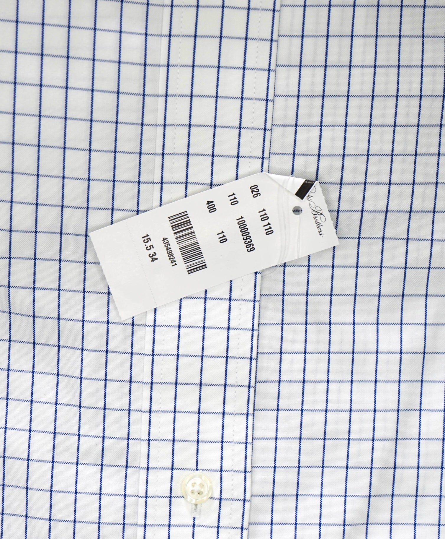 $128 BROOKS BROTHERS - Blue Check NON-IRON MADISON Shirt - 15.5 - 34