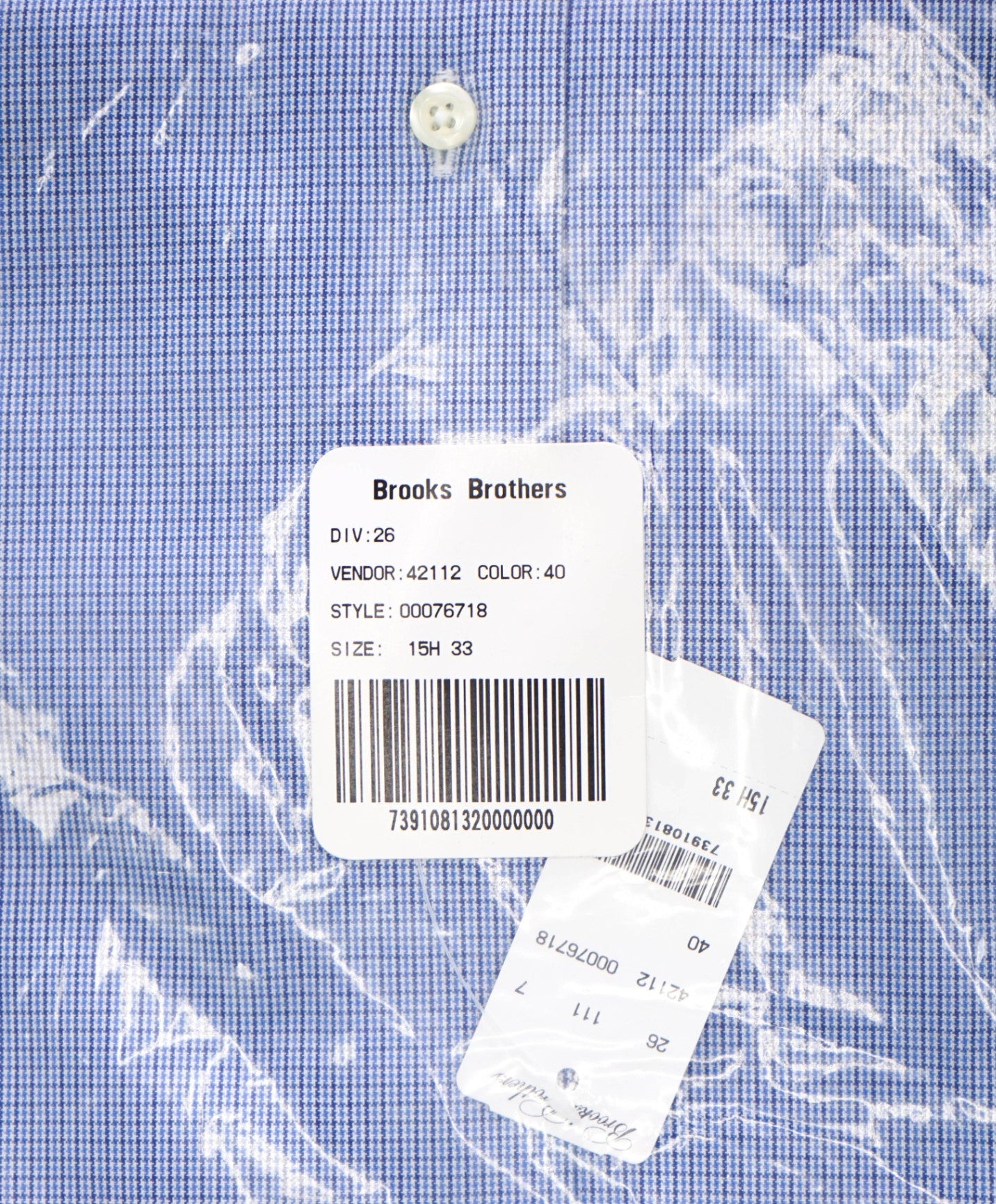 $128 BROOKS BROTHERS - Blue Check NON-IRON MILANO Shirt - 15.5 - 33
