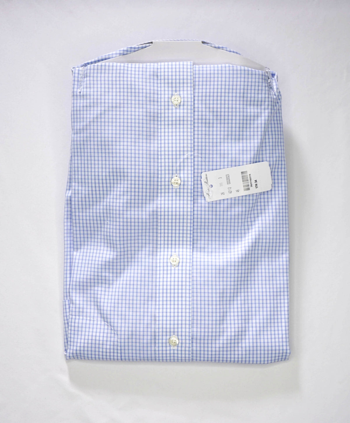 $128 BROOKS BROTHERS - Blue Gingham NON-IRON REGENT Shirt - 17.5 - 34