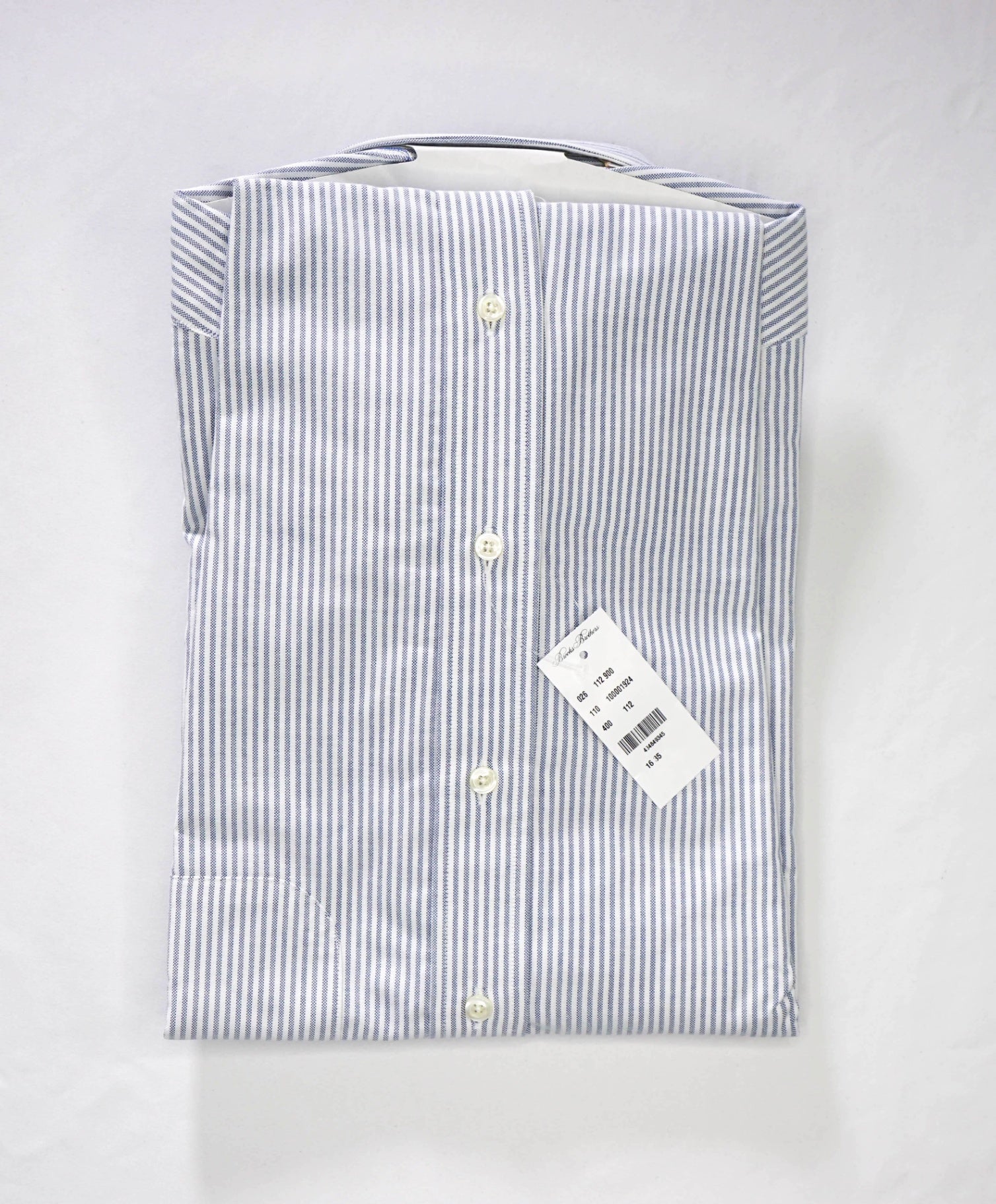 $198 BROOKS BROTHERS - Blue Stripe MADE IN USA MAKERS AND MERCHANTS Shirt - 16 - 35