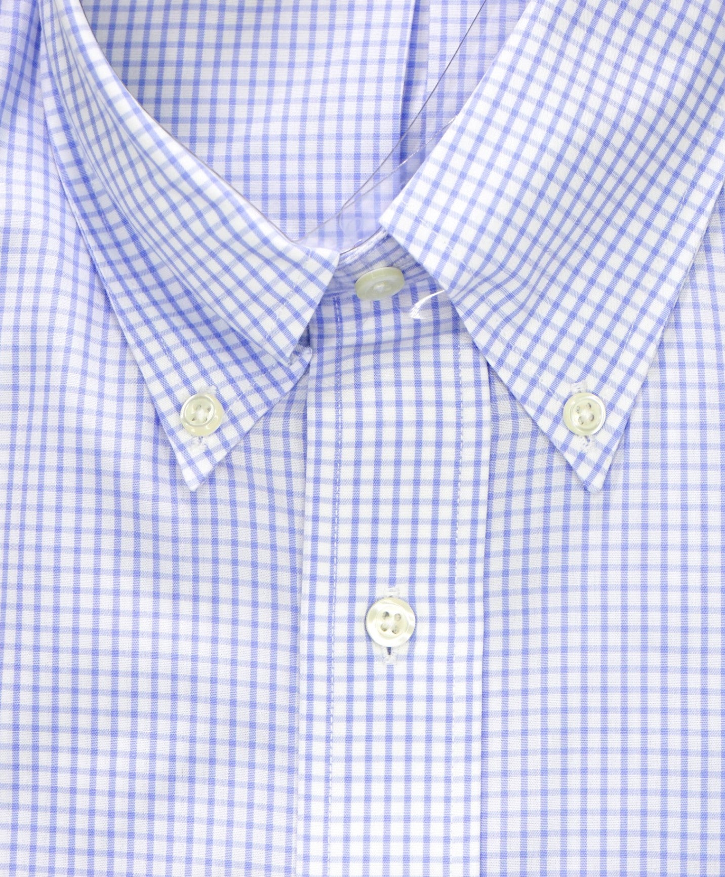 $128 BROOKS BROTHERS - Blue Gingham NON-IRON REGENT Shirt - 17.5 - 34