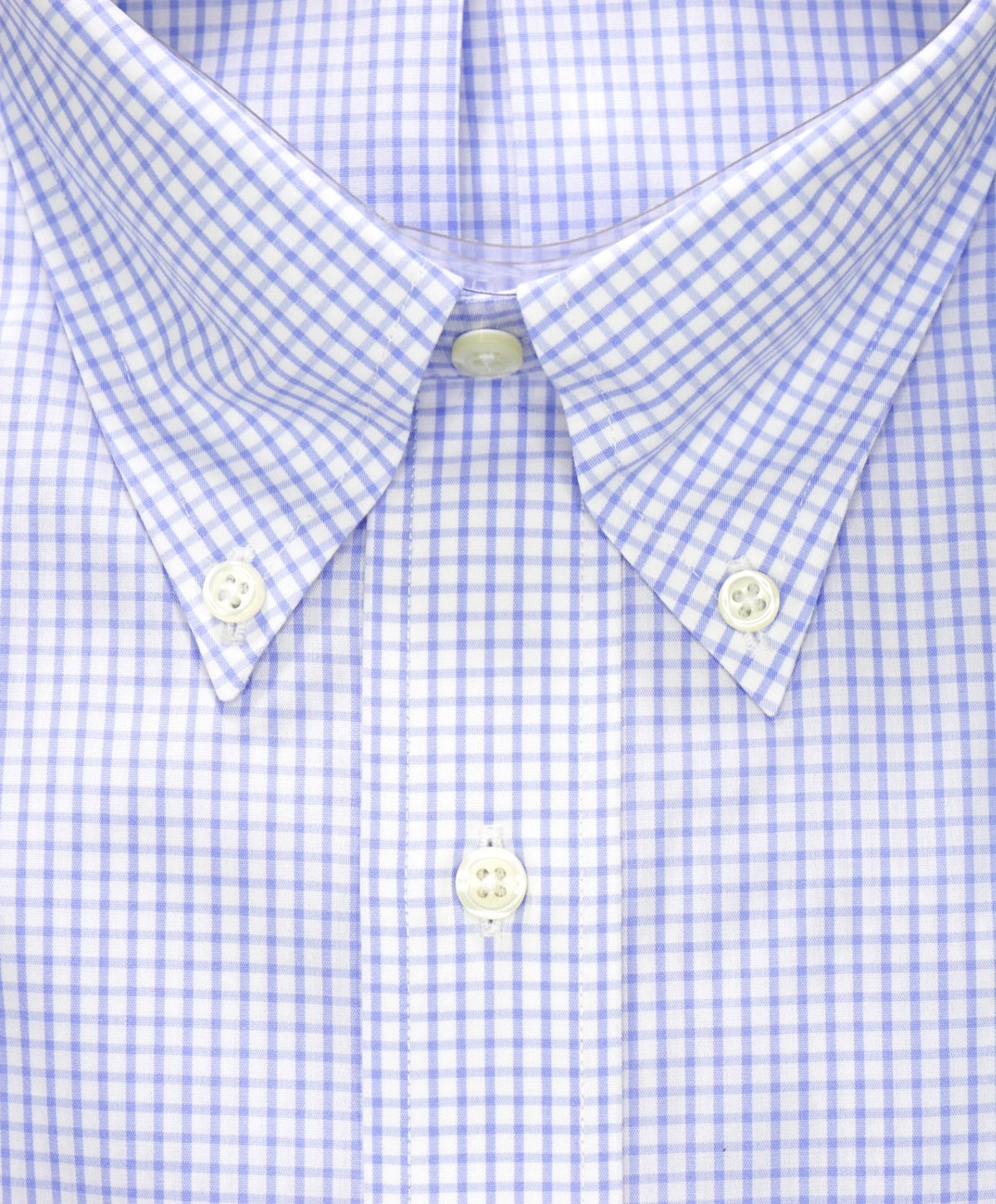$128 BROOKS BROTHERS - Blue Gingham NON-IRON REGENT Shirt - 17.5 - 34