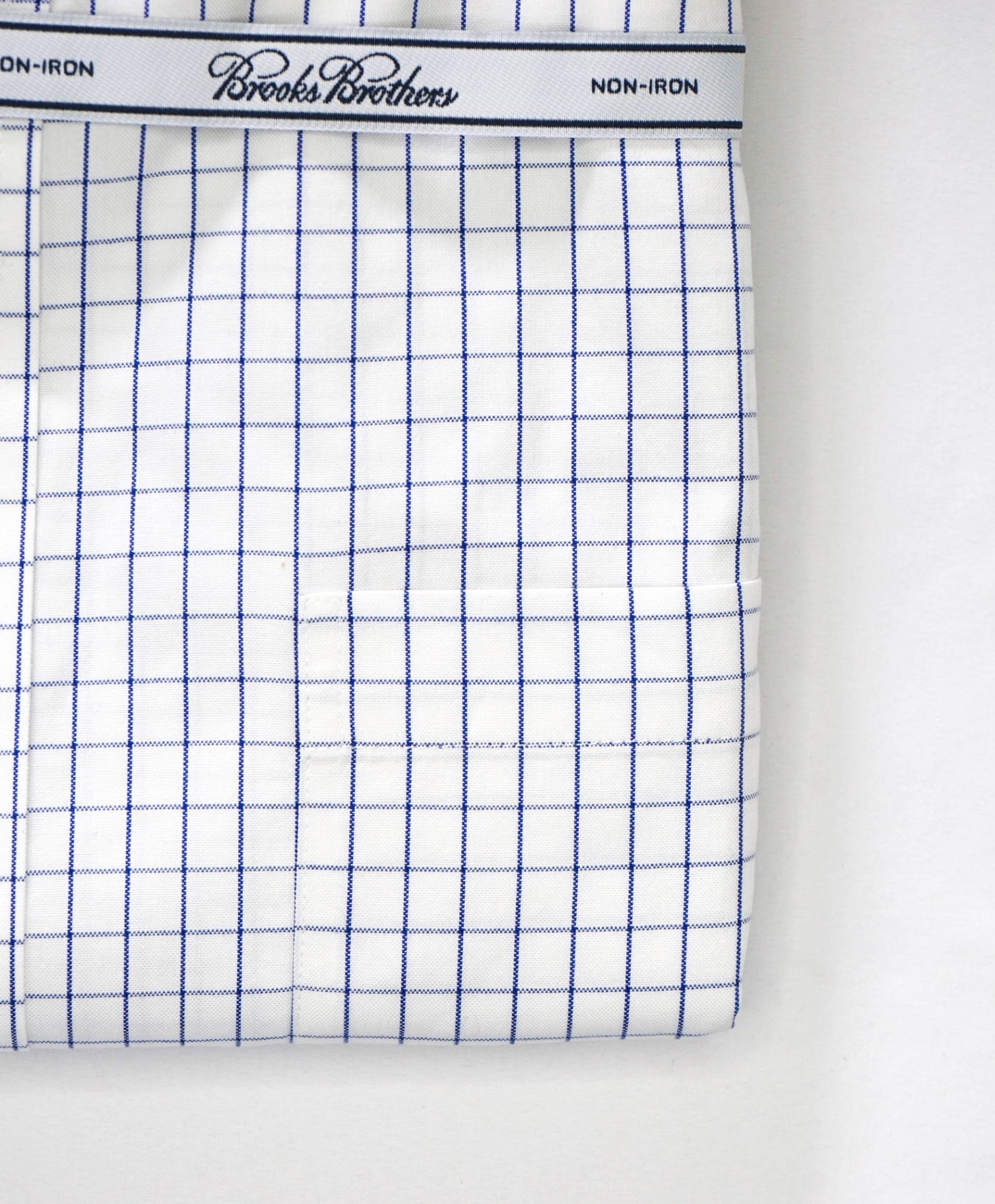 $128 BROOKS BROTHERS - Blue Check NON-IRON MADISON Shirt - 17.5 - 33