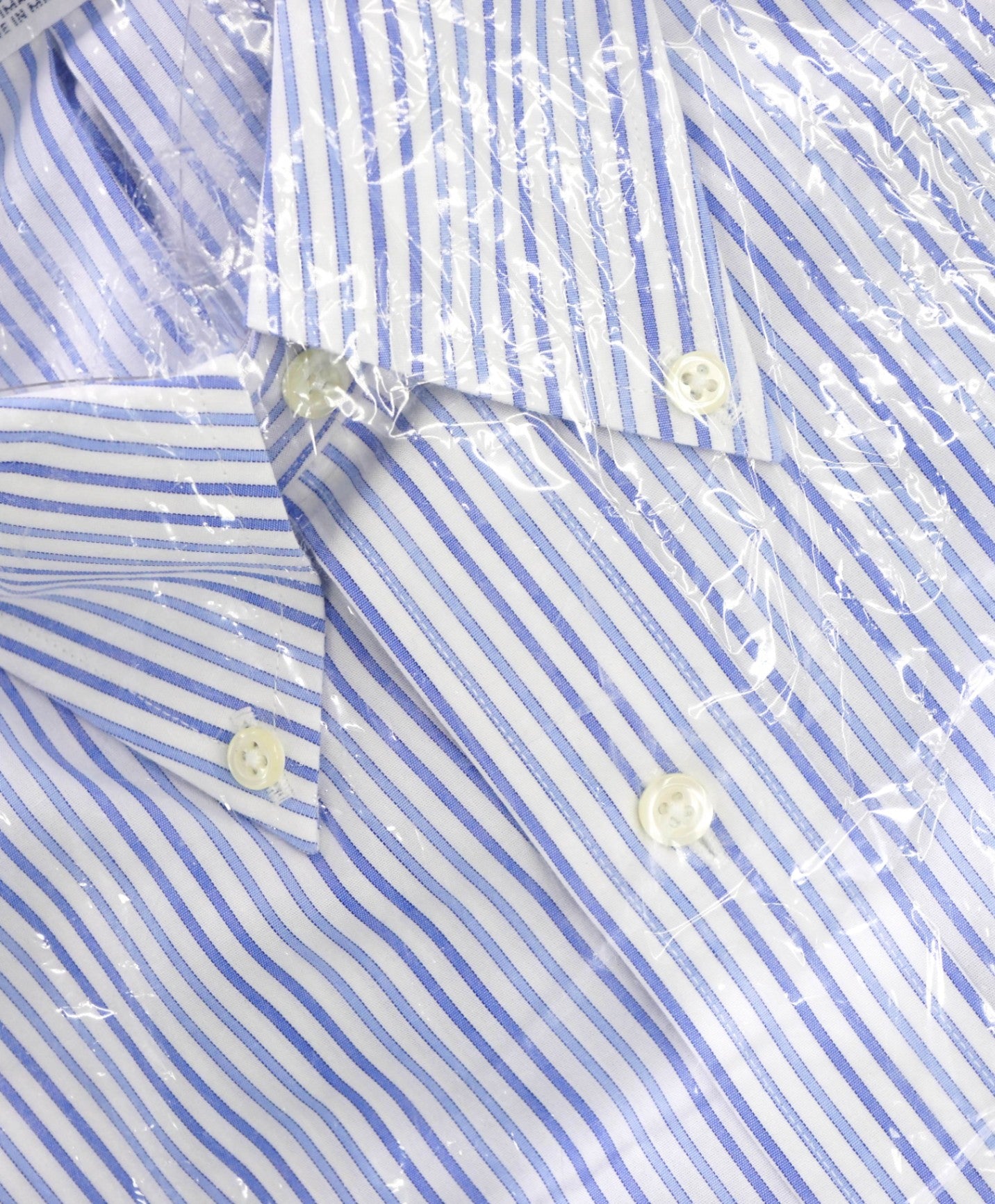 $128 BROOKS BROTHERS - Blue Stripe NON-IRON REGENT Shirt - 15.5 - 33