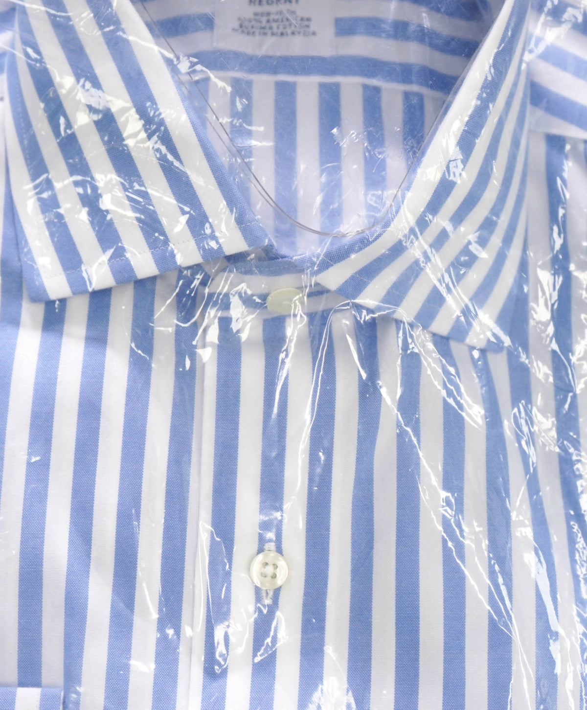 $128 BROOKS BROTHERS - Blue Stripe NON-IRON REGENT Shirt - 15.5 - 33