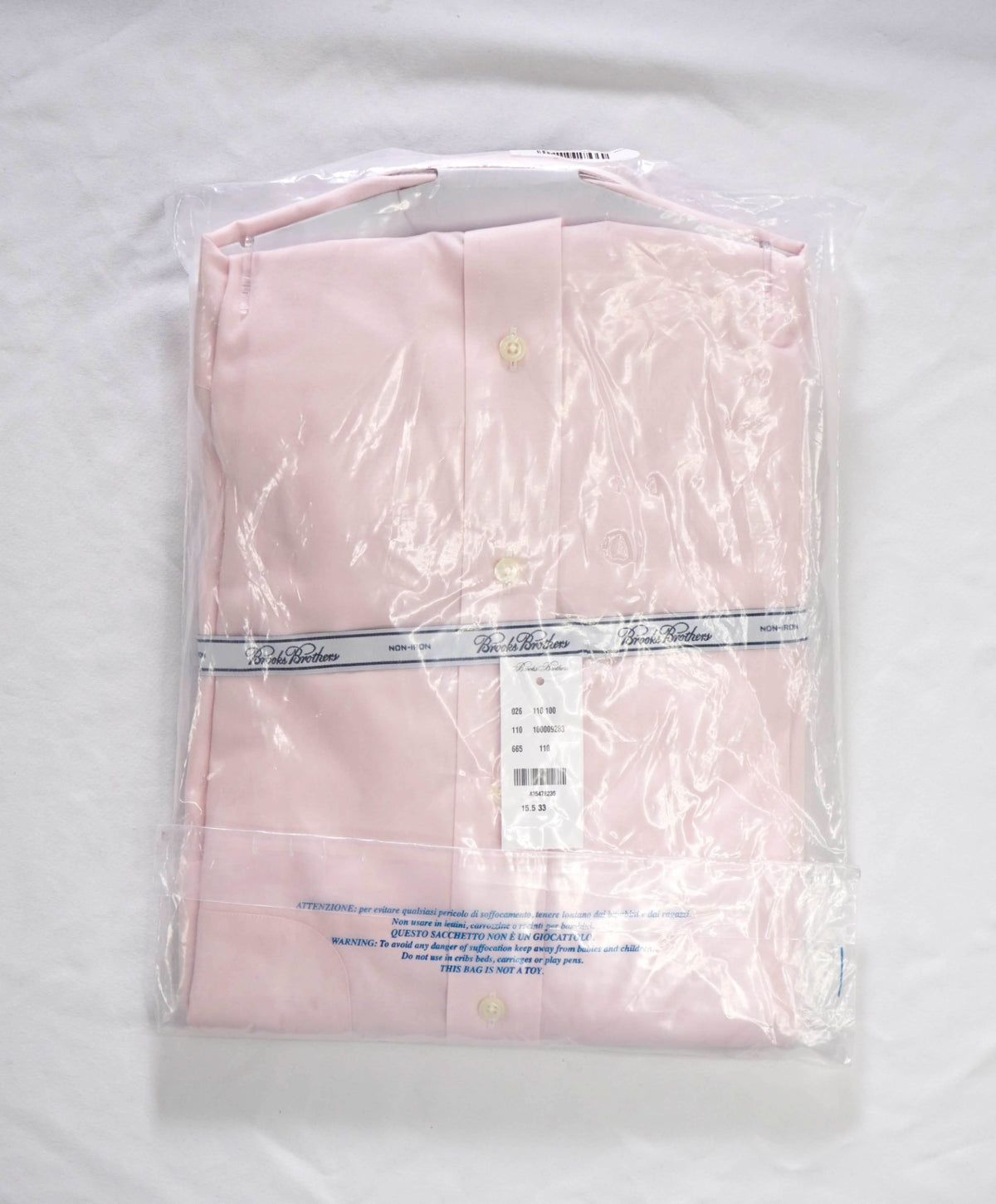 $128 BROOKS BROTHERS - Pink NON-IRON REGENT Shirt - 15.5 - 33