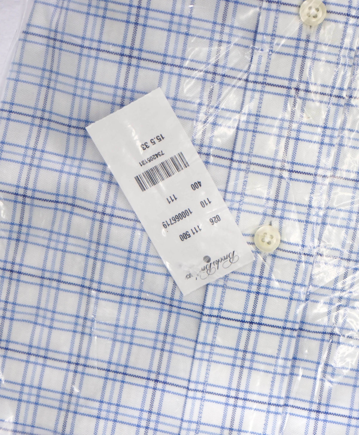 $128 BROOKS BROTHERS - Blue Plaid NON-IRON REGENT Shirt - 15.5 / 33