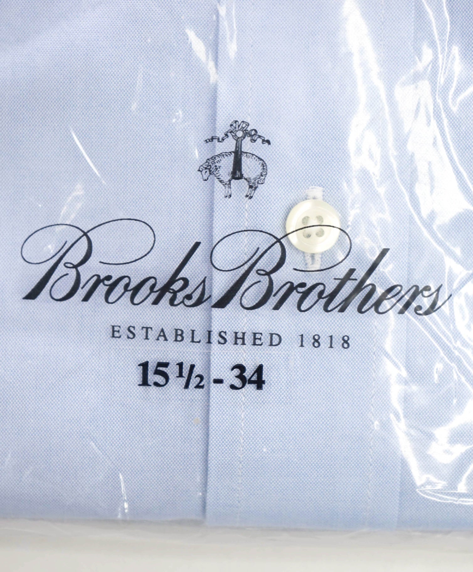 $128 BROOKS BROTHERS - Light Blue NON-IRON REGENT Shirt - 15.5 - 34