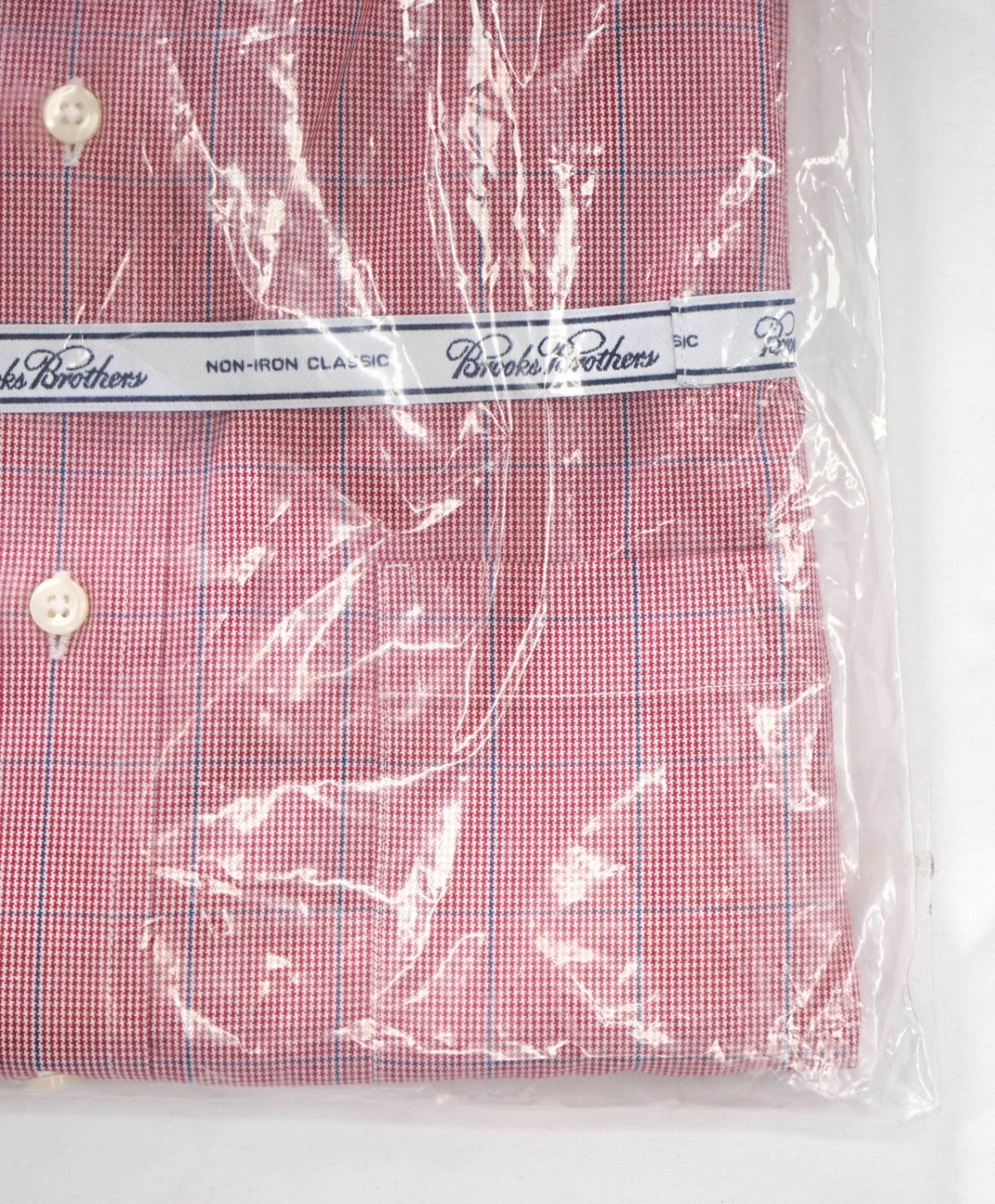 $128 BROOKS BROTHERS - Red Check NON-IRON CLASSIC Shirt - 15.5 / 32