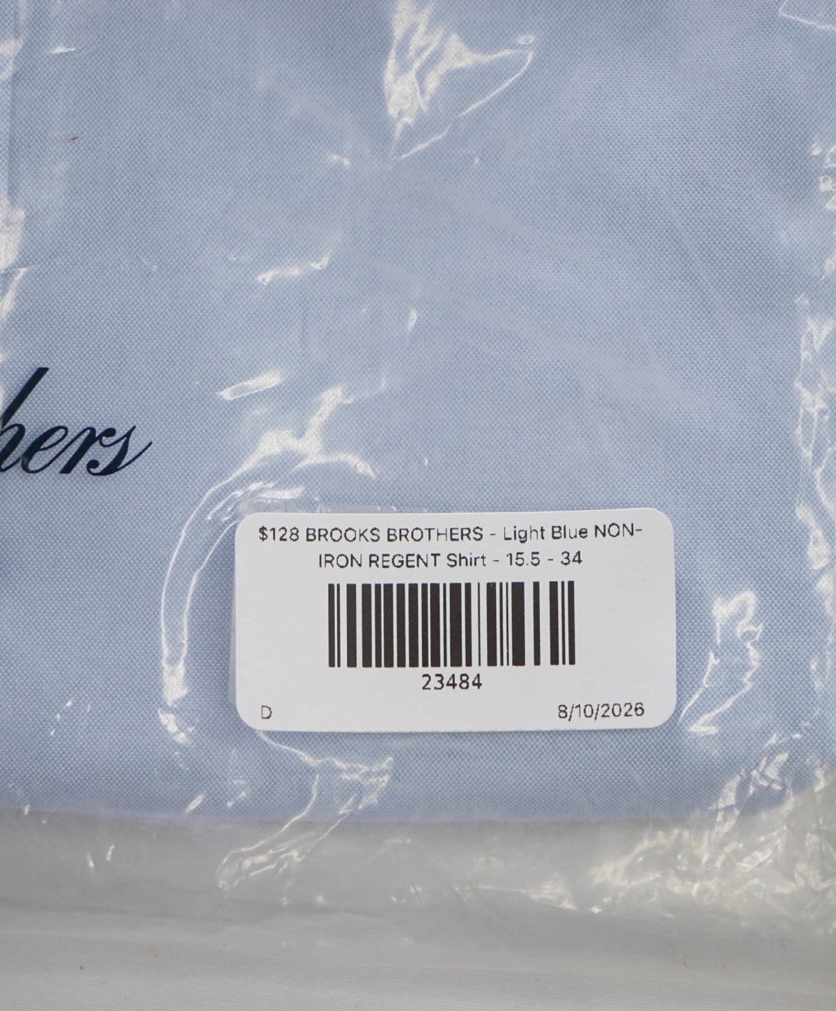 $128 BROOKS BROTHERS - Light Blue NON-IRON REGENT Shirt - 15.5 - 34