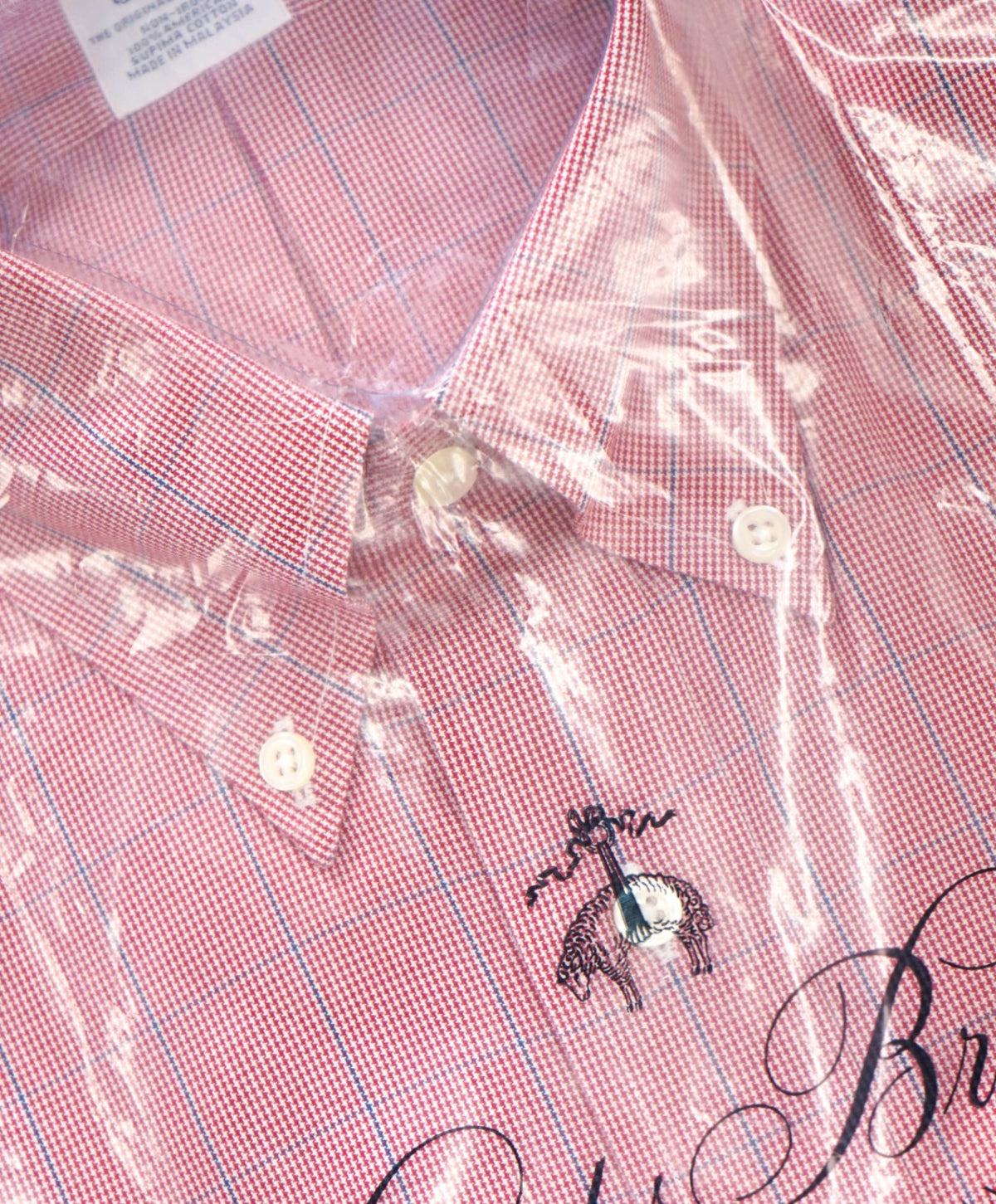 $128 BROOKS BROTHERS - Red Check NON-IRON CLASSIC Shirt - 15.5 / 33