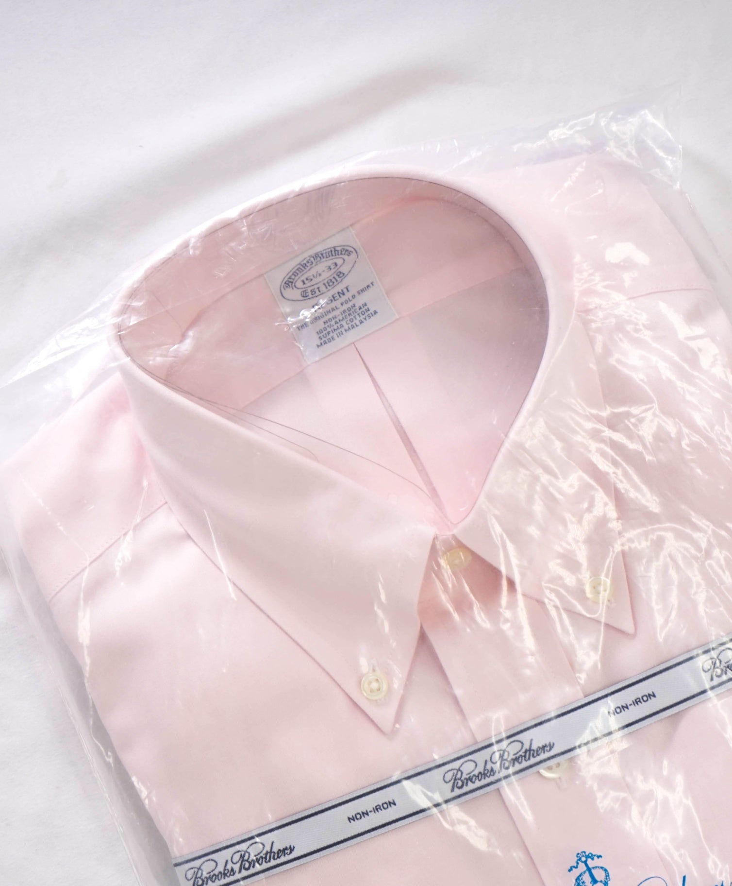 $128 BROOKS BROTHERS - Pink NON-IRON REGENT Shirt - 15.5 - 33