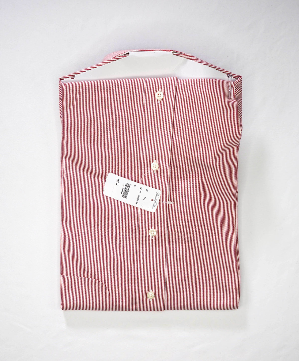 $128 BROOKS BROTHERS - Red Stripe MILANO Shirt - 15.5 - 34