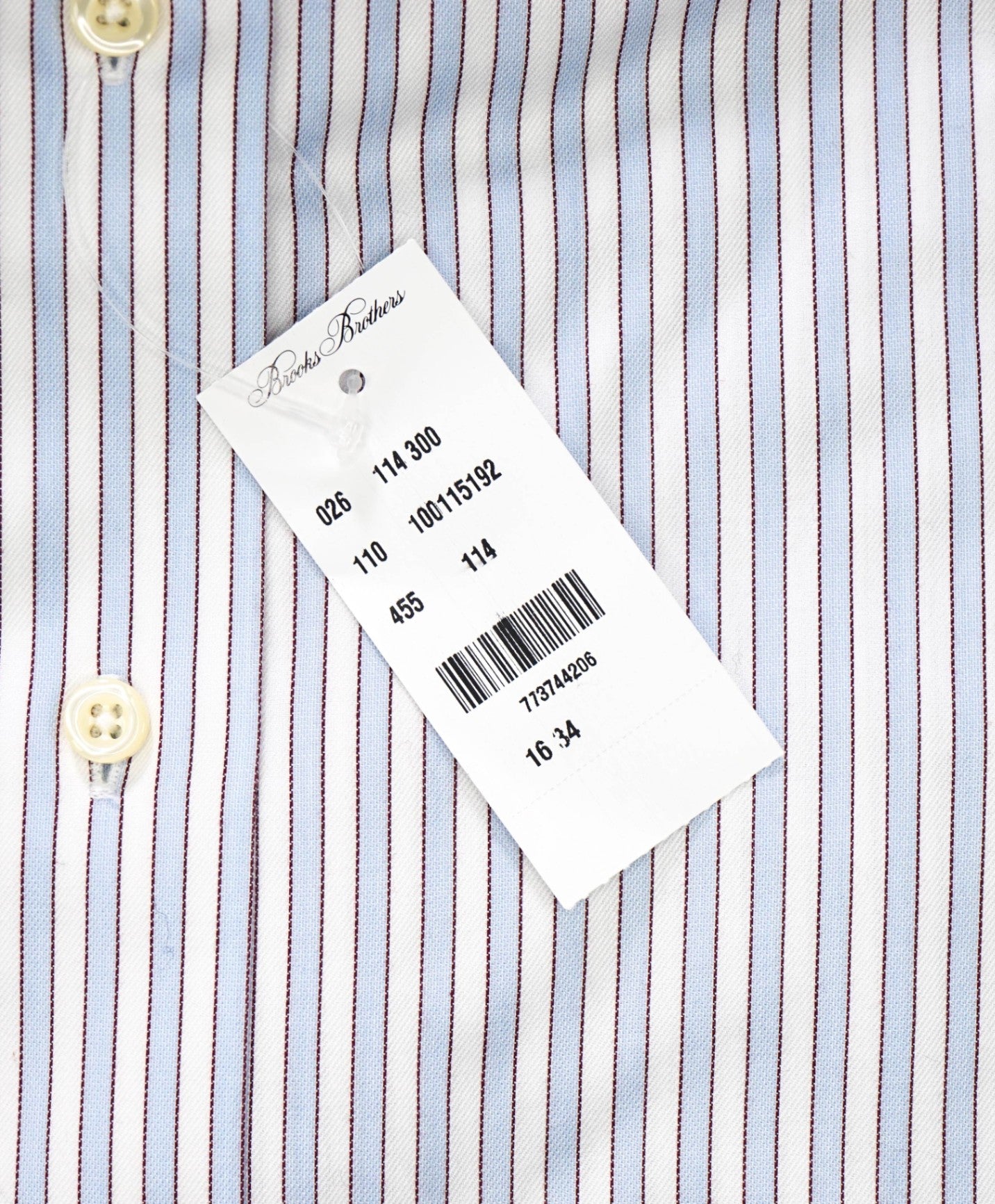 $128 BROOKS BROTHERS - Blue Stripe NON-IRON MILANO Shirt - 16 - 34