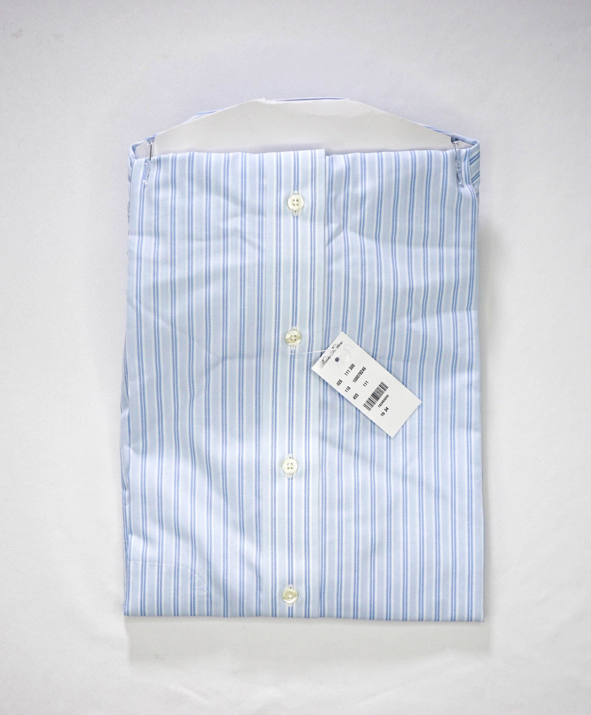 $128 BROOKS BROTHERS - Blue Stripe NON-IRON REGENT Shirt - 16 - 34