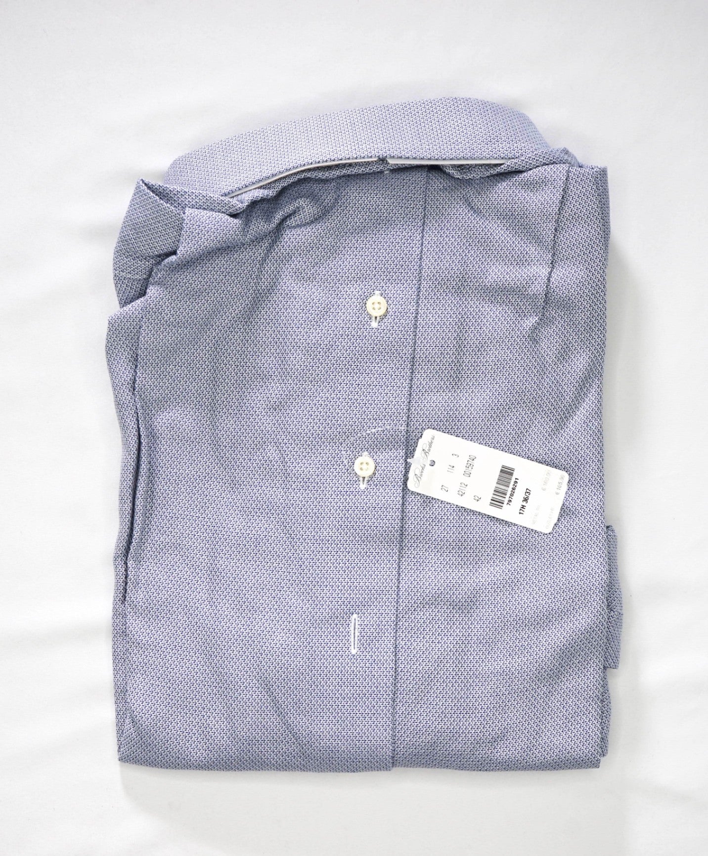 $128 BROOKS BROTHERS - Blue Geometric NON-IRON MILANO Shirt - 17.5 - 36/37