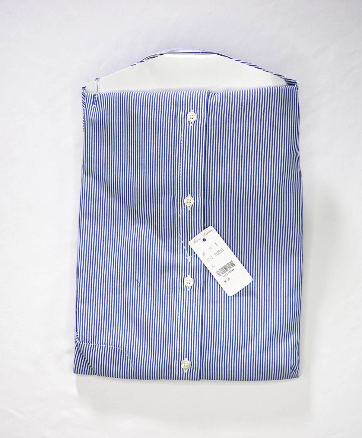 $128 BROOKS BROTHERS - Blue Stripe NON-IRON REGENT Shirt - 16 - 35