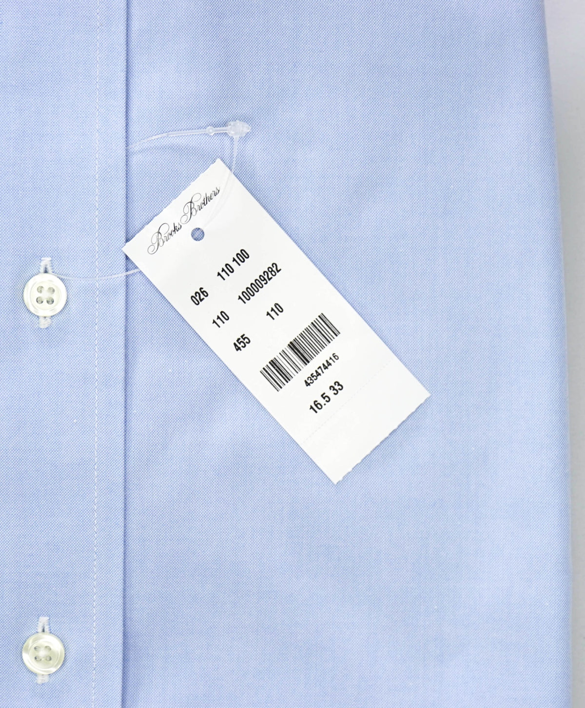 $128 BROOKS BROTHERS - Blue NON-IRON REGENT Shirt - 16.5 - 33