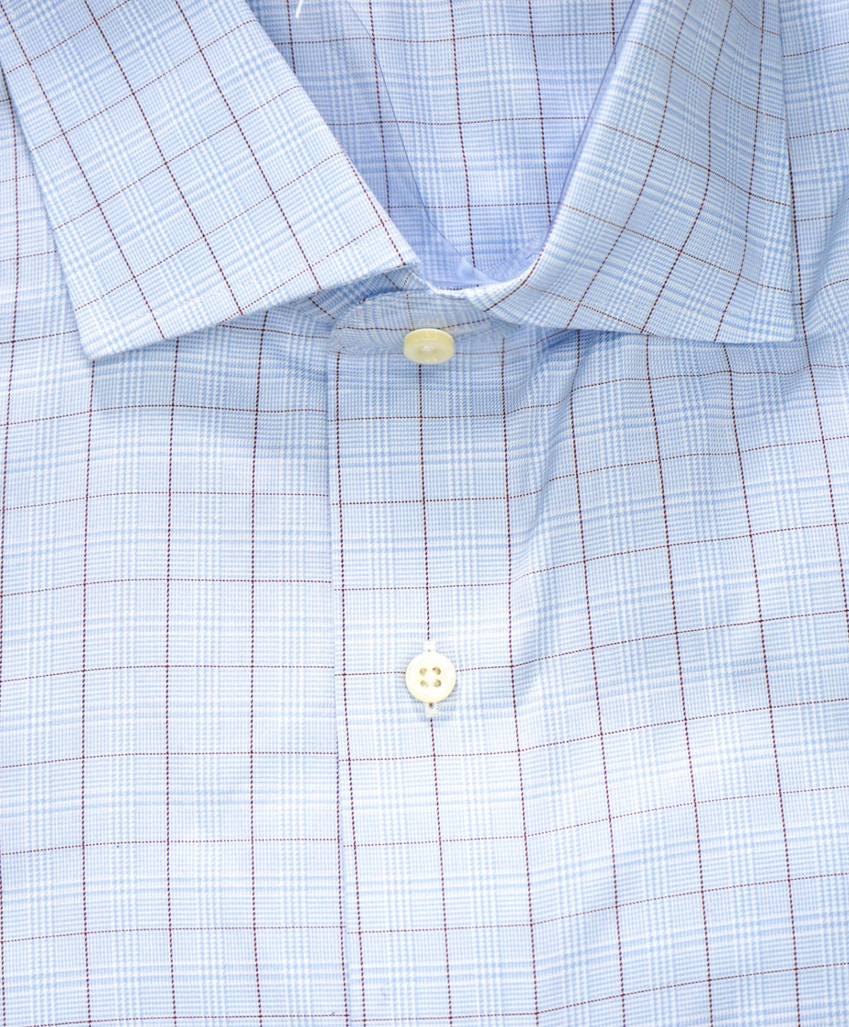 $128 BROOKS BROTHERS - Blue Plaid NON-IRON MILANO Shirt - 17.5 - 35