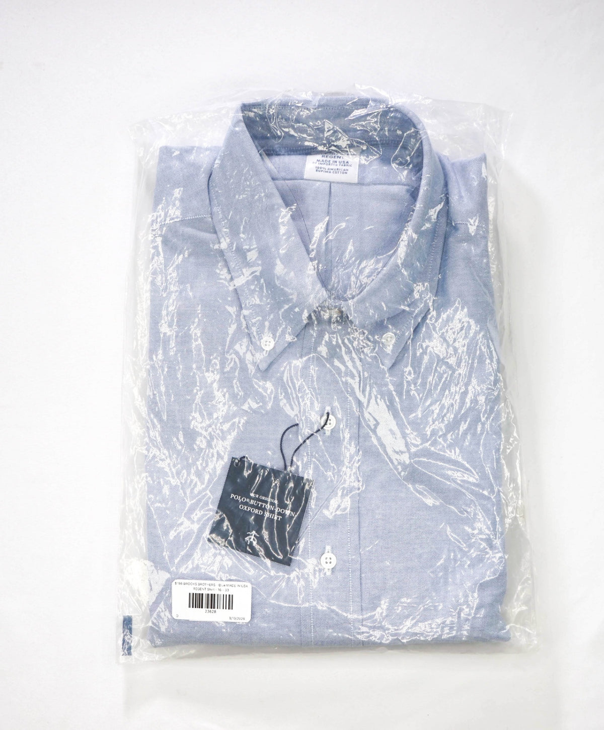 $198 BROOKS BROTHERS - Blue MADE IN USA REGENT Shirt - 16 - 33