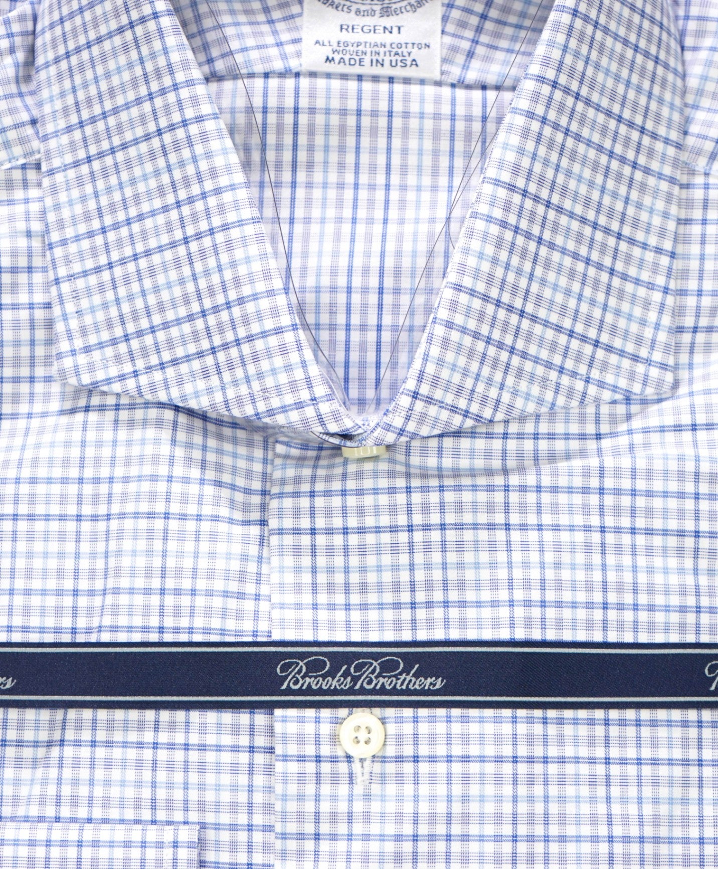 $198 BROOKS BROTHERS - Blue Plaid MAKERS AND MERCHANTS REGENT Shirt - 16.5 - 31
