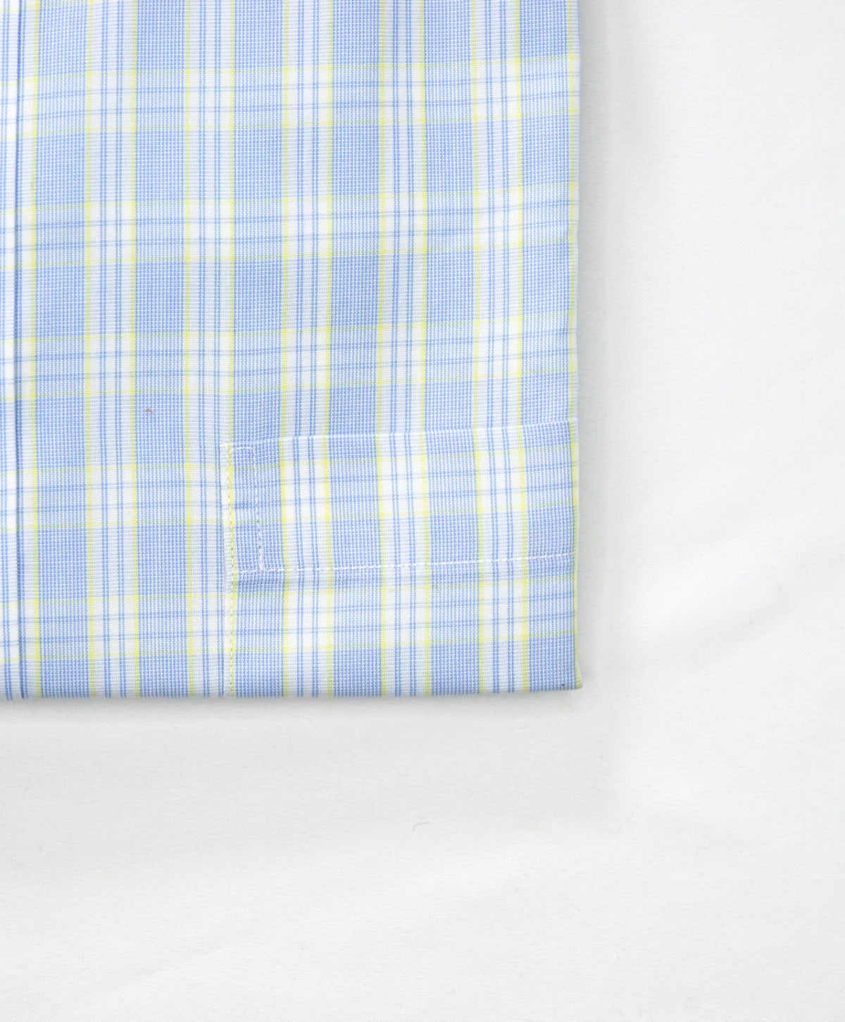 $128 BROOKS BROTHERS - Blue/Yellow Plaid NON-IRON "346" Slim Fit Shirt - 17.5 - 36/37