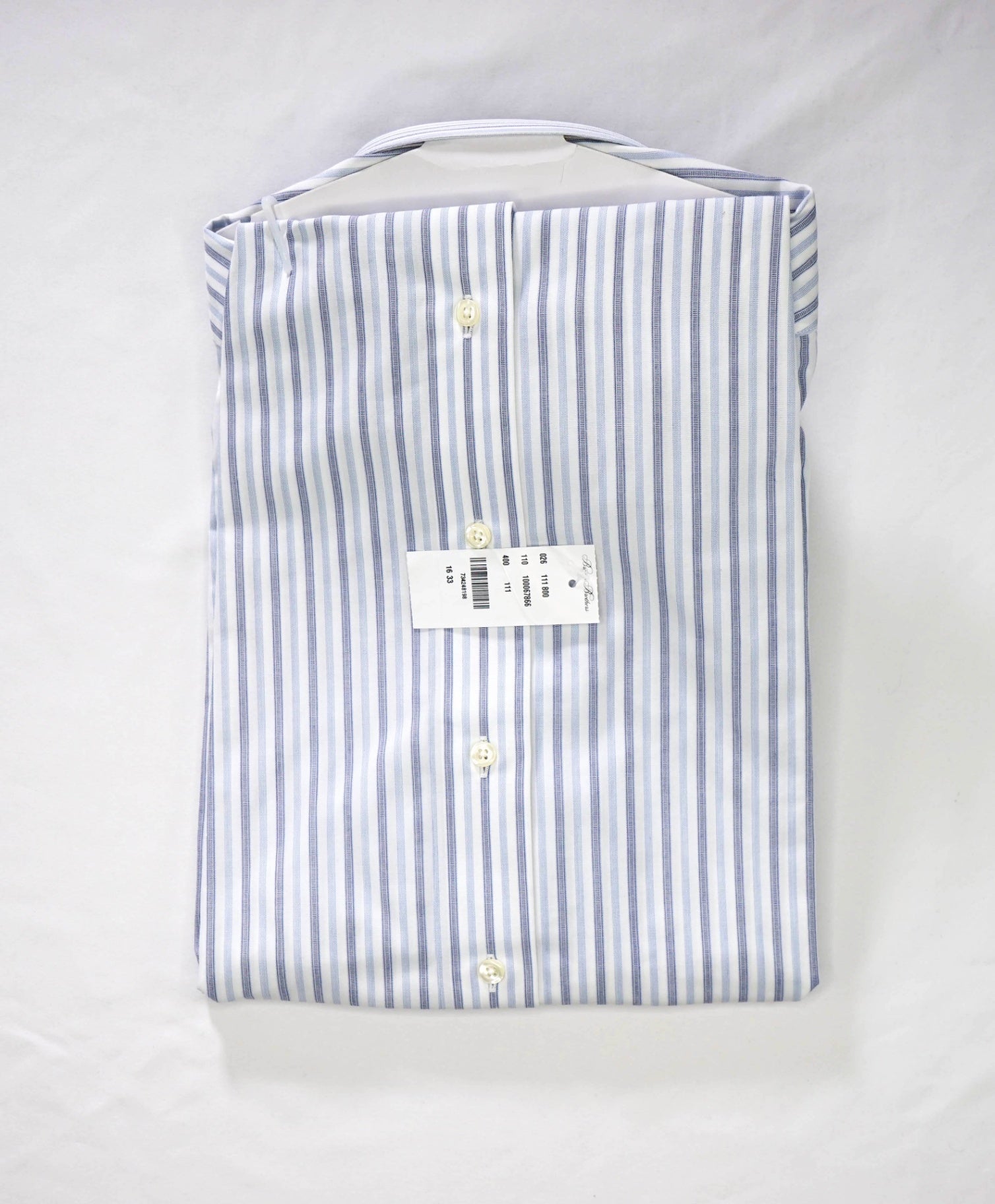 $128 BROOKS BROTHERS - Blue Stripe NON-IRON MILANO Shirt - 16 - 33