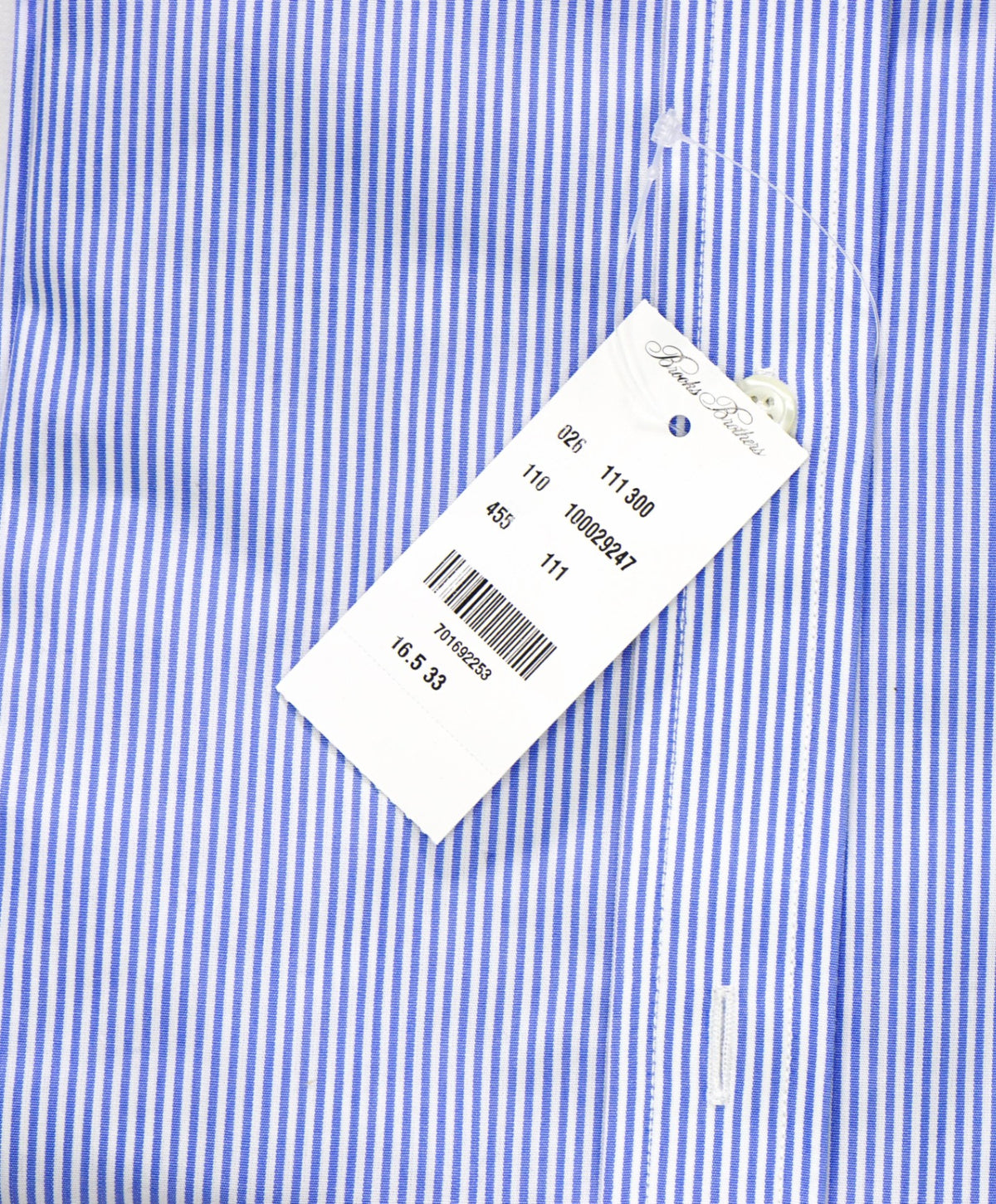 $128 BROOKS BROTHERS - Blue Stripe NON-IRON REGENT Shirt - 16.5 - 35