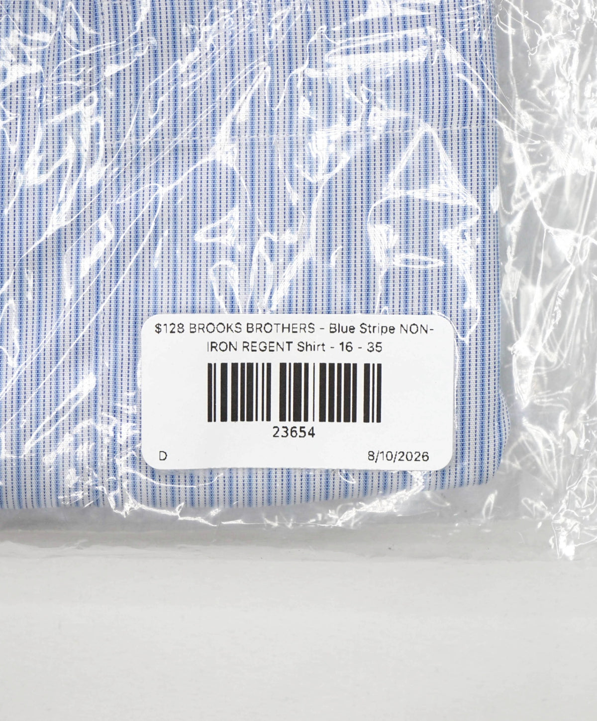 $128 BROOKS BROTHERS - Blue Stripe NON-IRON REGENT Shirt - 16 - 35