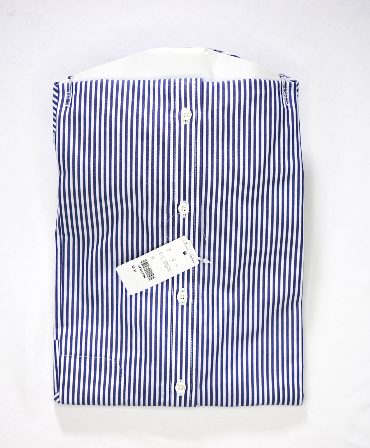 $128 BROOKS BROTHERS - Blue Stripe NON-IRON REGENT Shirt - 16 - 34