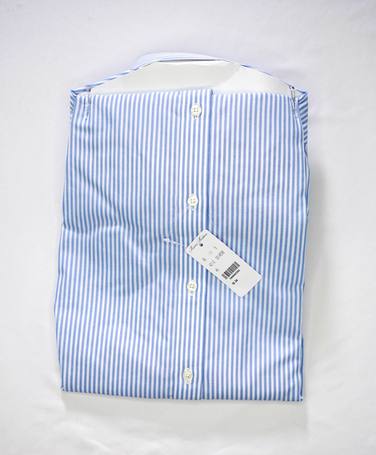 $128 BROOKS BROTHERS - Blue Stripe NON-IRON MILANO Shirt - 16 - 34