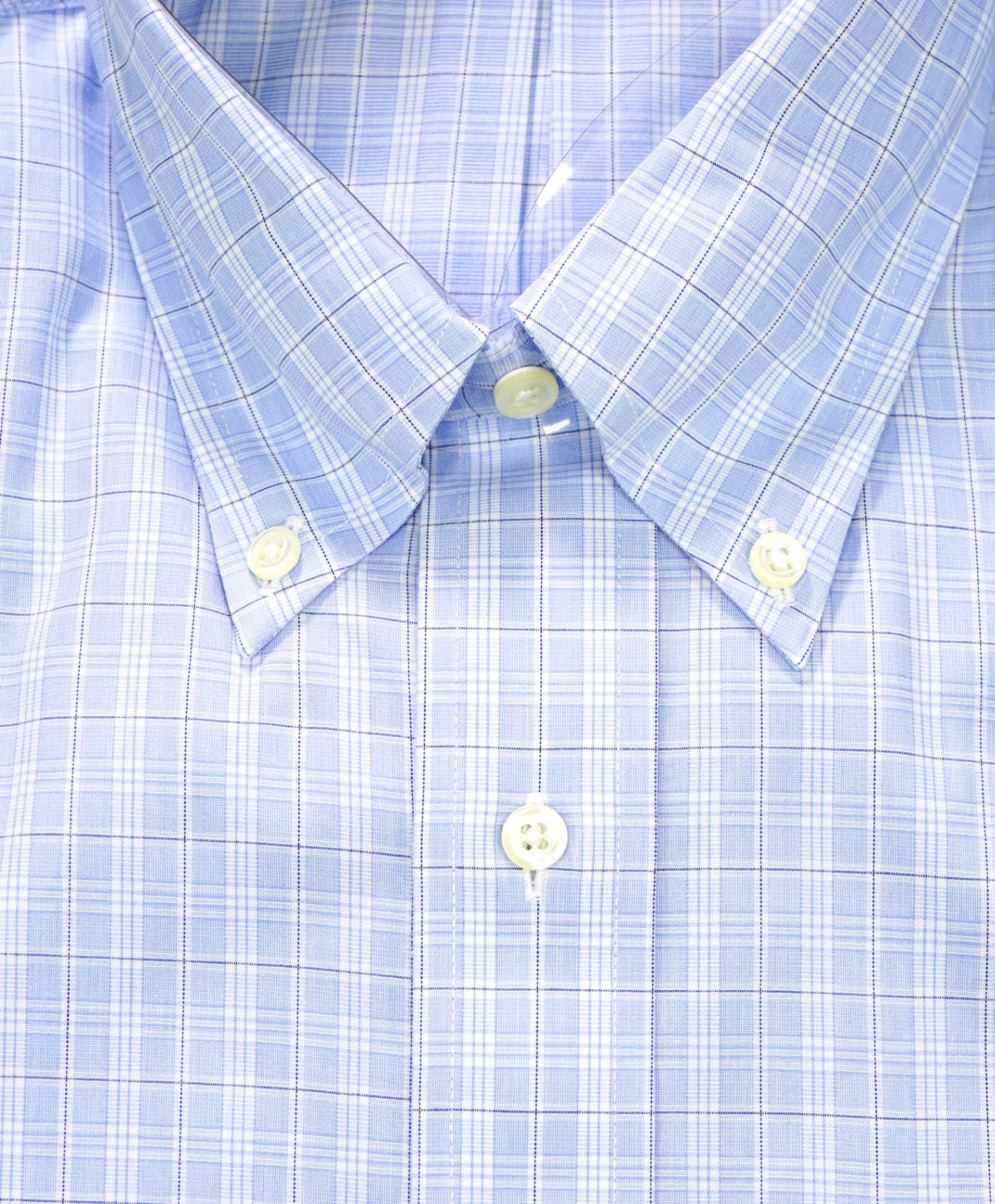 $128 BROOKS BROTHERS - Blue Plaid NON-IRON REGENT Shirt - 16.5 - 35