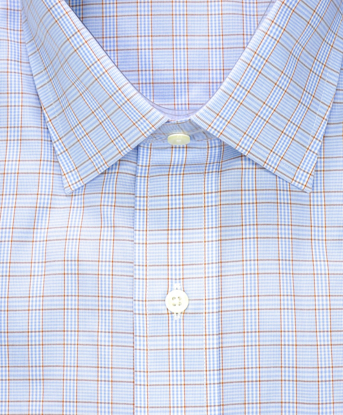 $128 BROOKS BROTHERS - Blue Plaid NON-IRON MILANO Shirt - 17.5 - 35