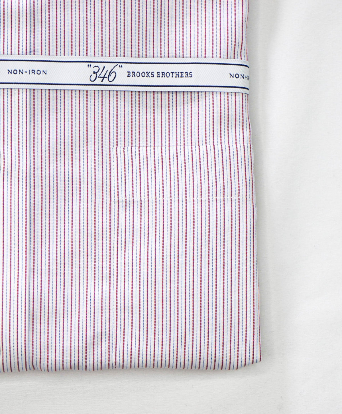 $128 BROOKS BROTHERS - Red/Blue Stripe NON-IRON "346" Shirt - 16 - 34/35