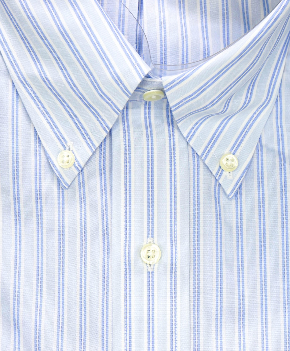 $128 BROOKS BROTHERS - Blue Stripe NON-IRON REGENT Shirt - 16 - 34