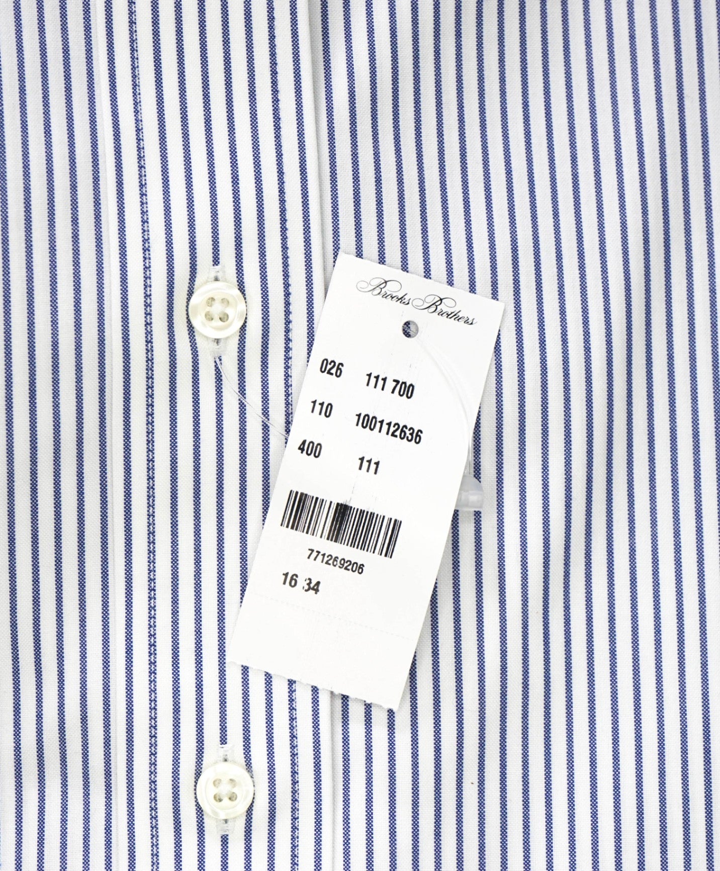 $128 BROOKS BROTHERS - Blue Stripe NON-IRON MILANO Shirt - 16 - 34