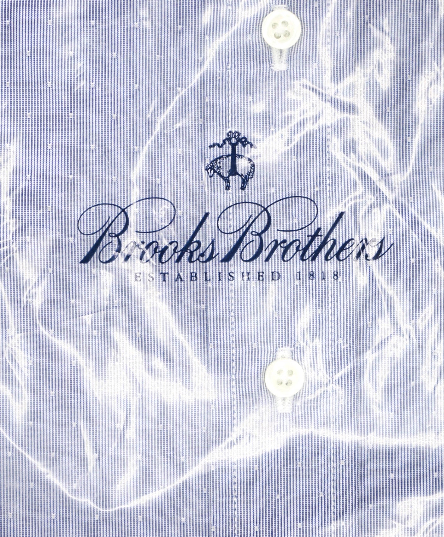 $128 BROOKS BROTHERS - Blue Stripe MILANO Shirt - 16 - 36