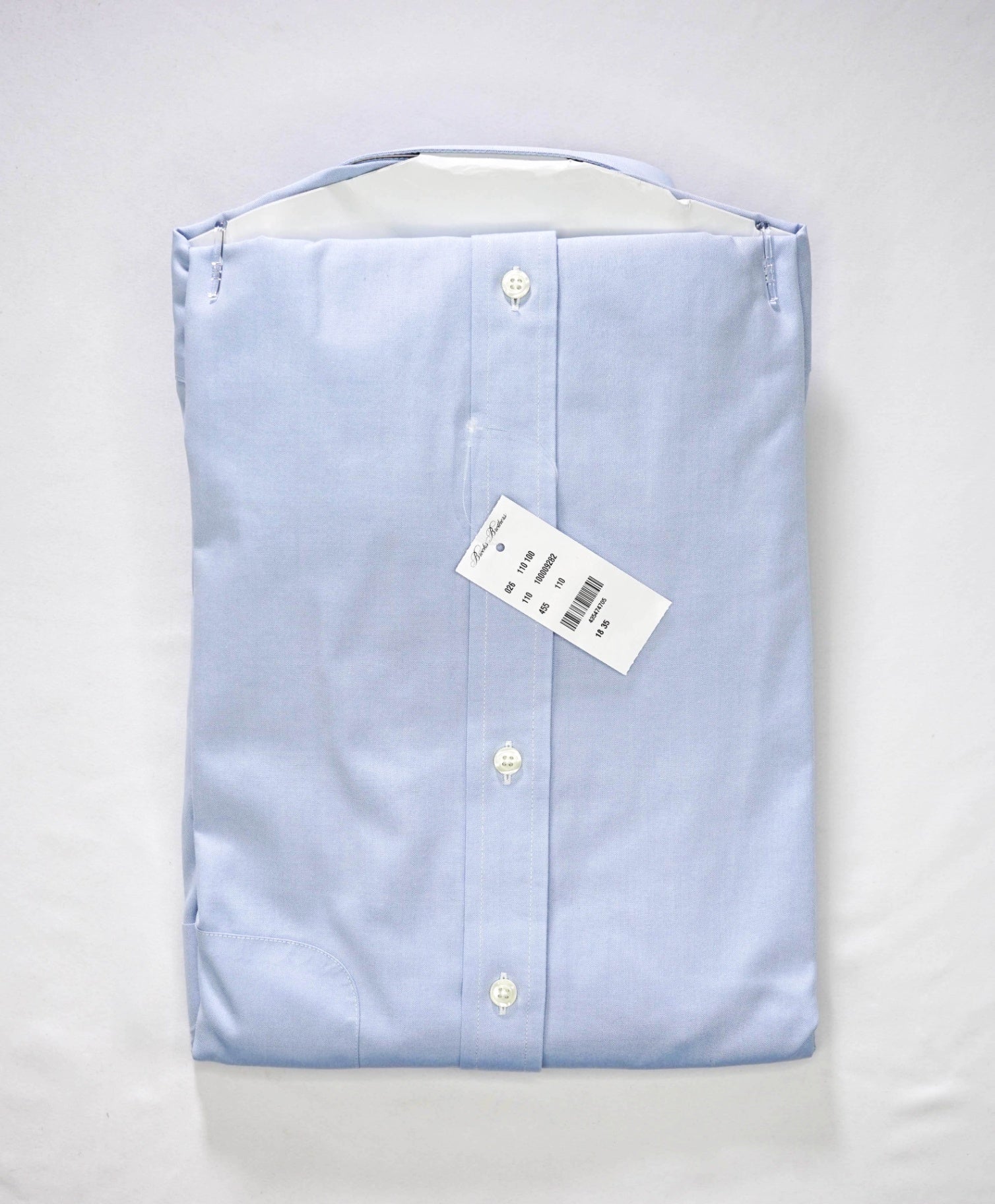 $128 BROOKS BROTHERS - Blue NON-IRON REGENT Shirt - 18 - 35
