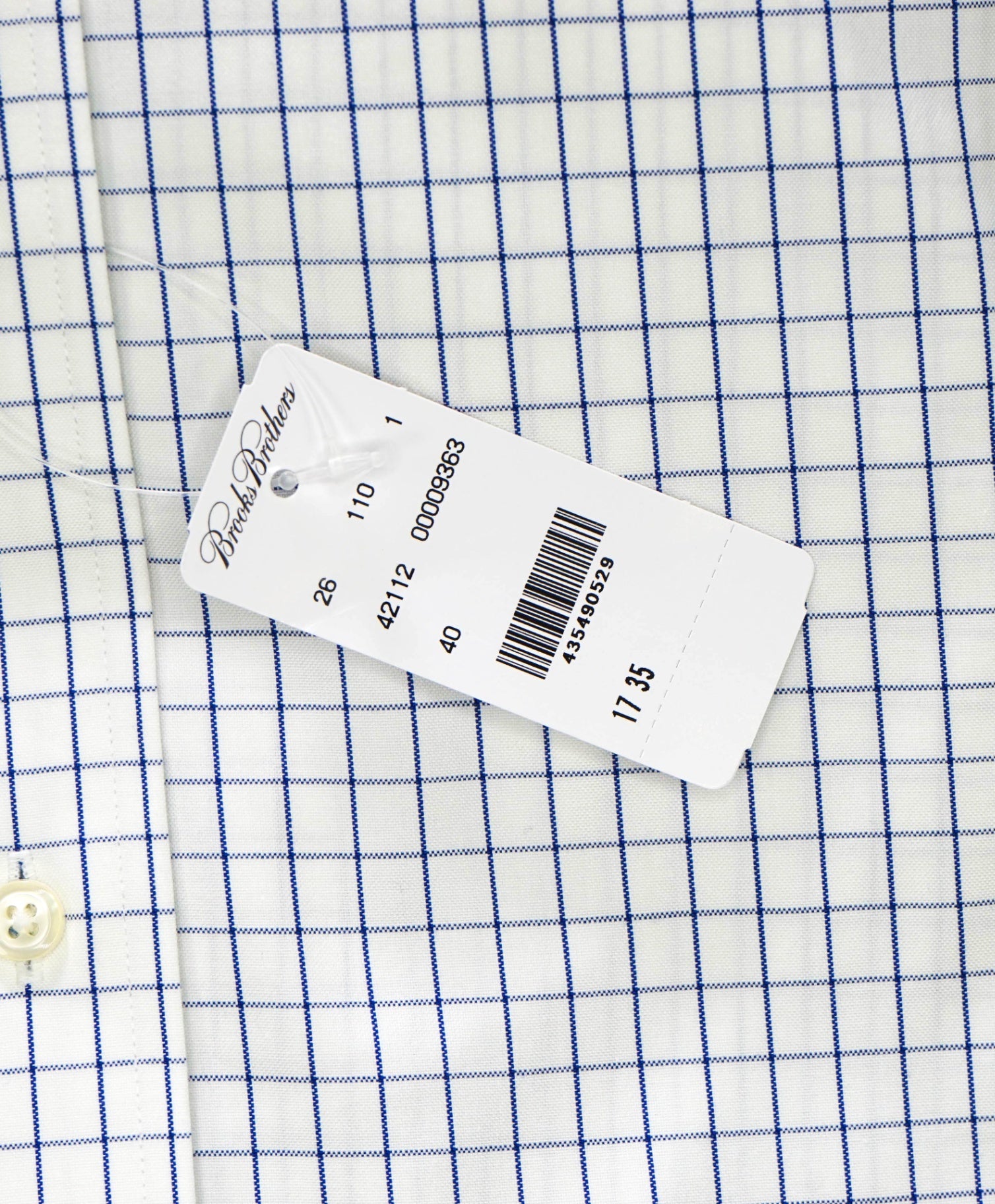 $128 BROOKS BROTHERS - Blue Check NON-IRON REGENT Shirt - 17 - 34