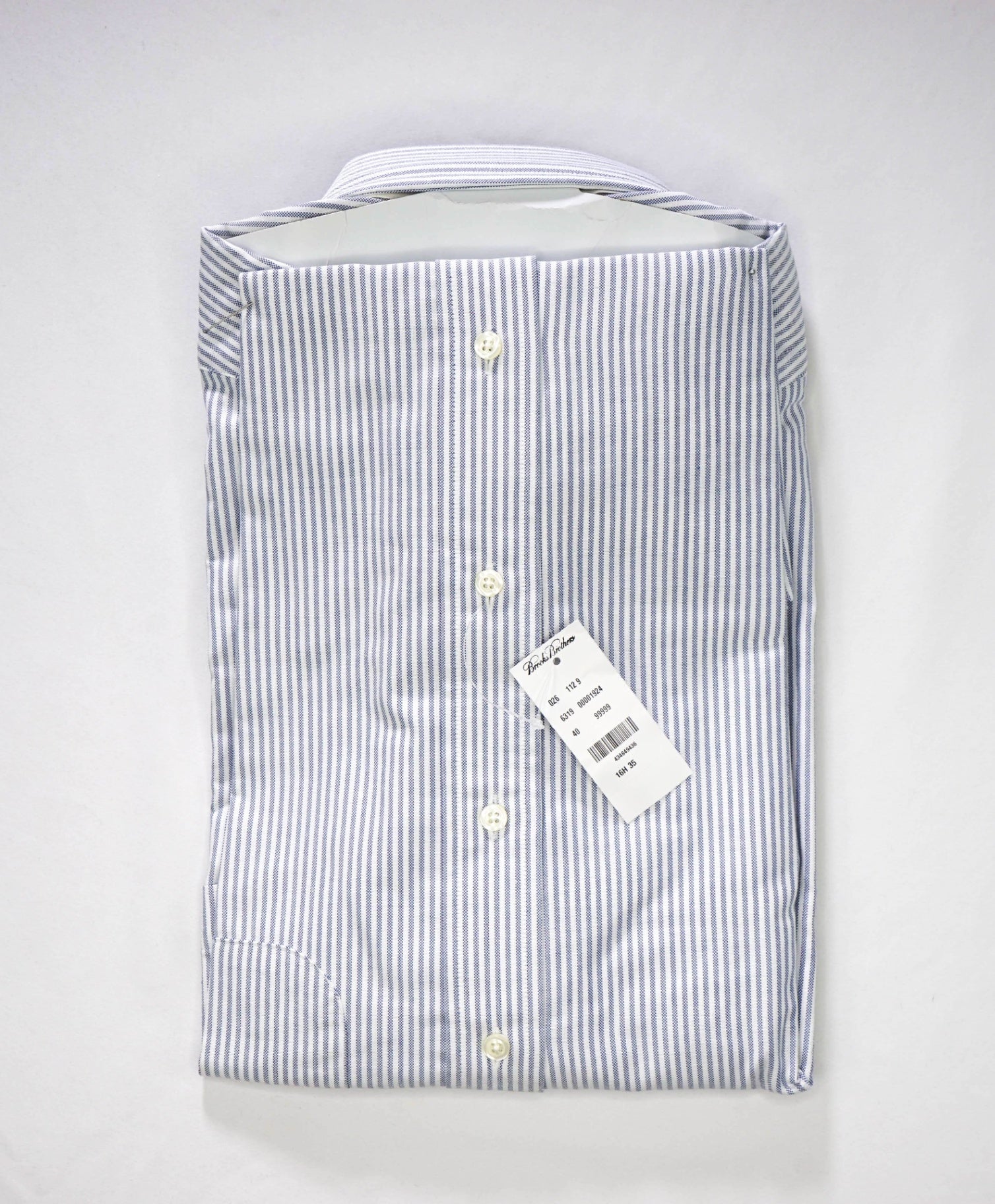 $198 BROOKS BROTHERS - Blue Stripe MAKERS AND MERCHANTS Shirt - 16.5 - 35