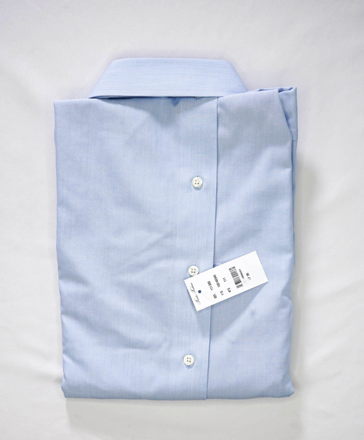$128 BROOKS BROTHERS - Blue NON-IRON MILANO Shirt - 17 - 35
