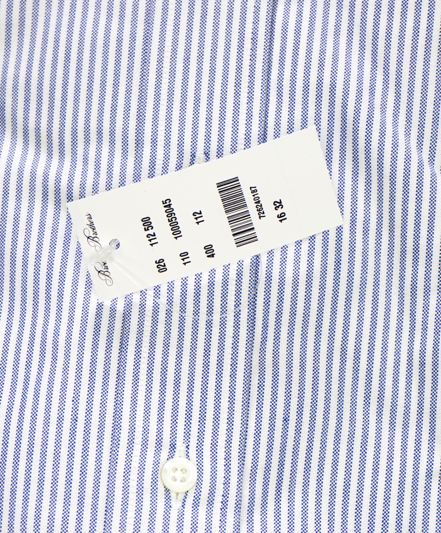 $198 BROOKS BROTHERS - Blue Stripe MADE IN USA REGENT Shirt - 16 - 32