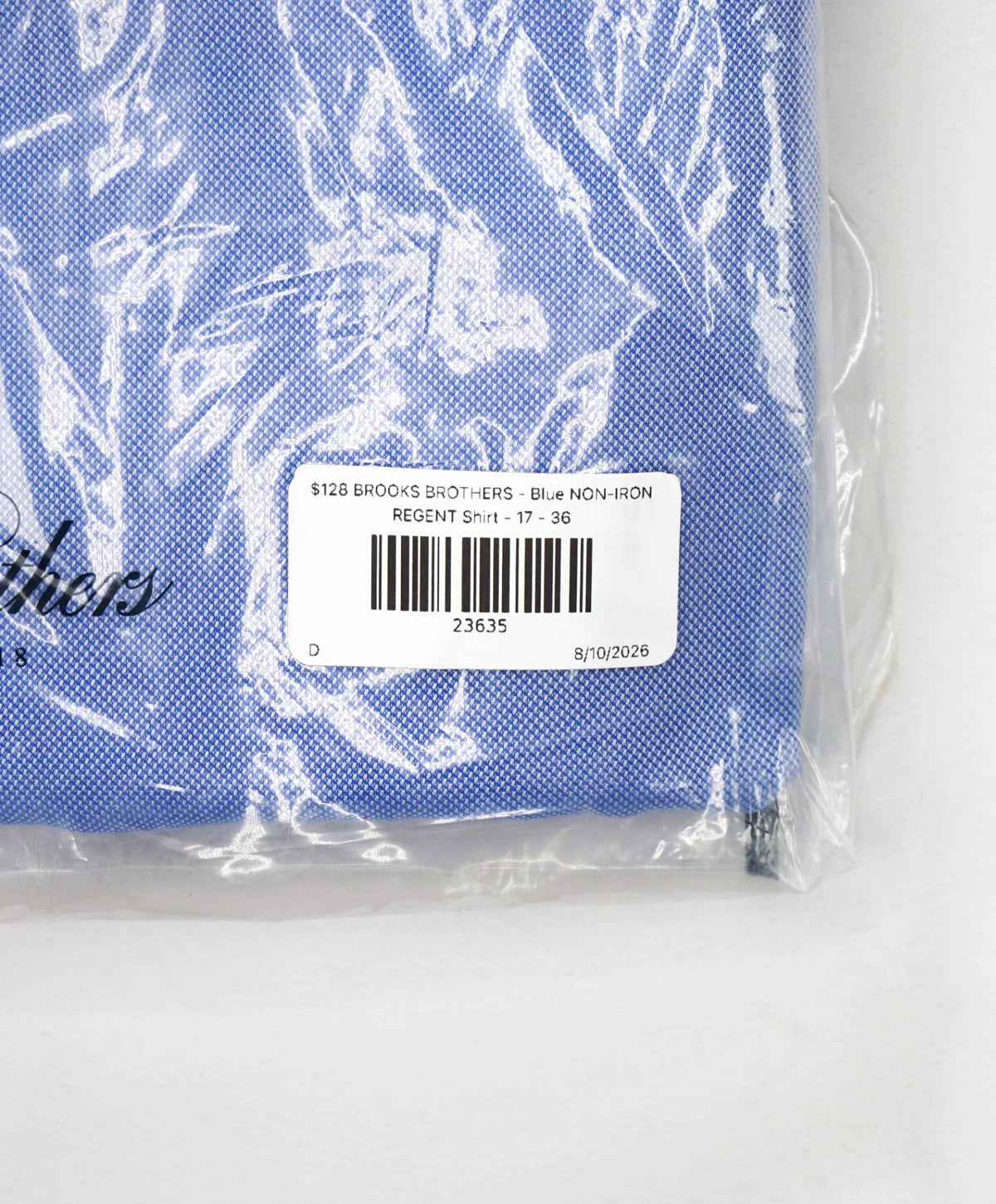 $128 BROOKS BROTHERS - Blue NON-IRON REGENT Shirt - 17 - 36