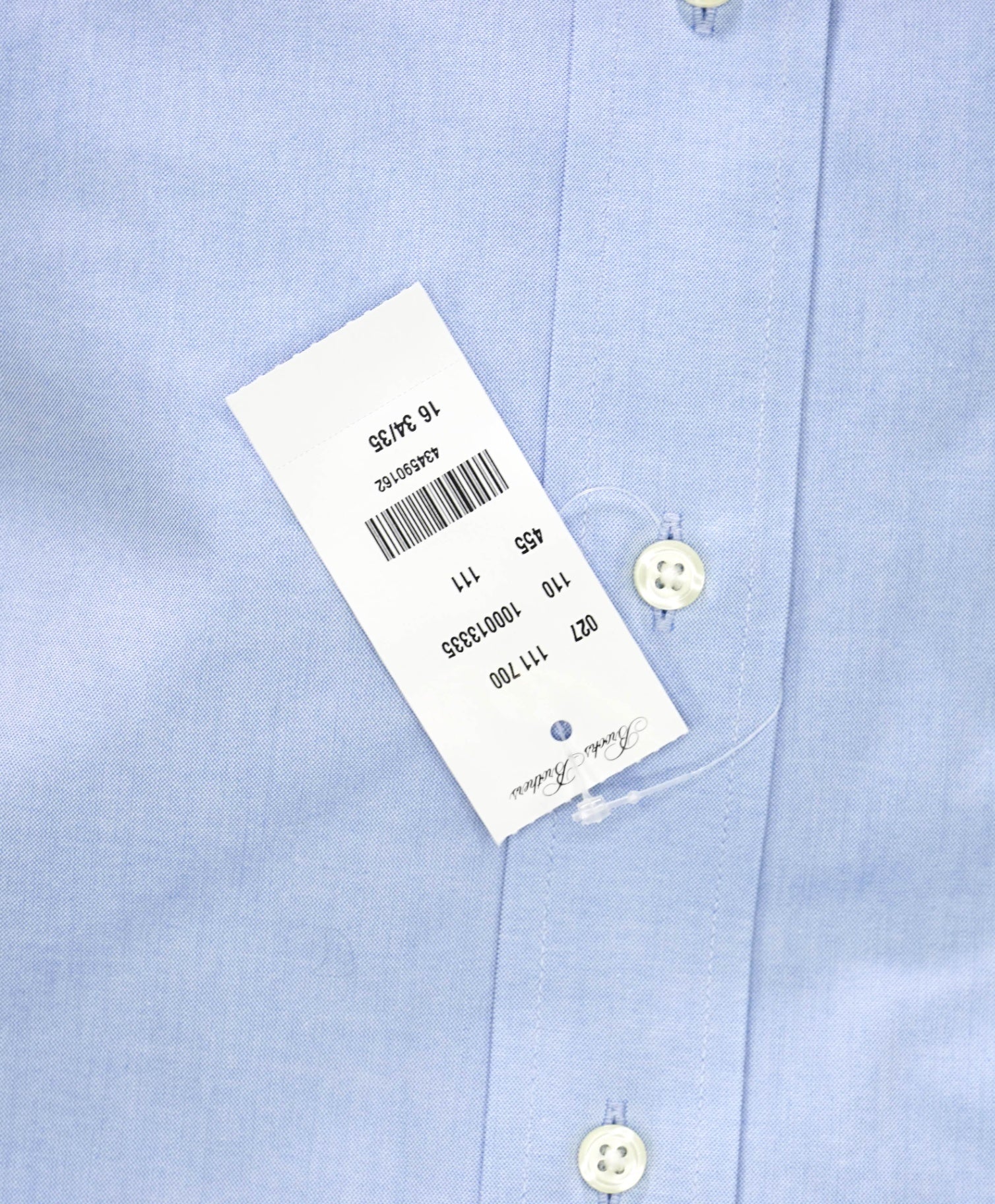 $128 BROOKS BROTHERS - Blue NON-IRON MILANO Shirt - 16 - 34/35