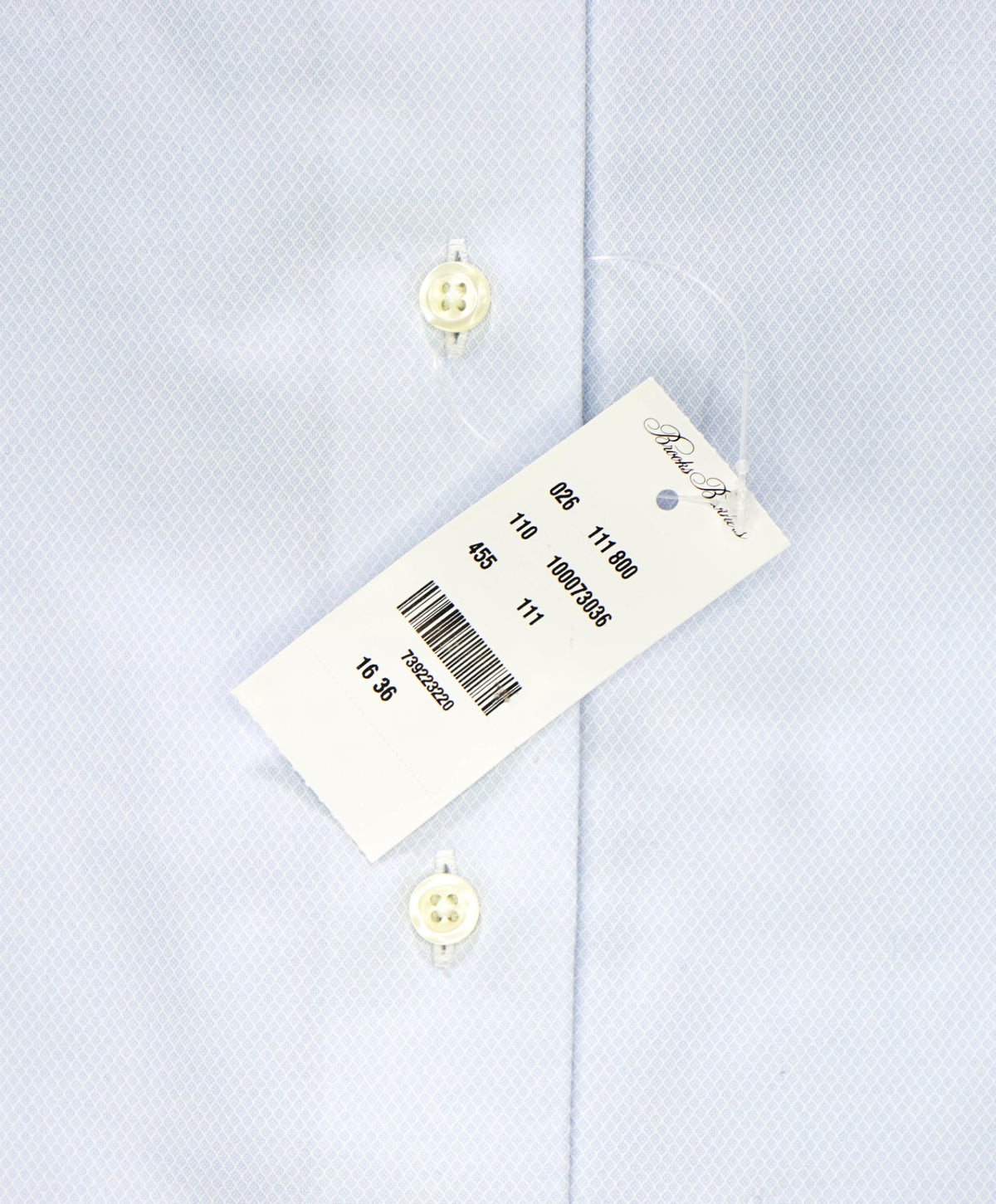 $128 BROOKS BROTHERS - Blue Birdseye NON-IRON MILANO Shirt - 16 - 36