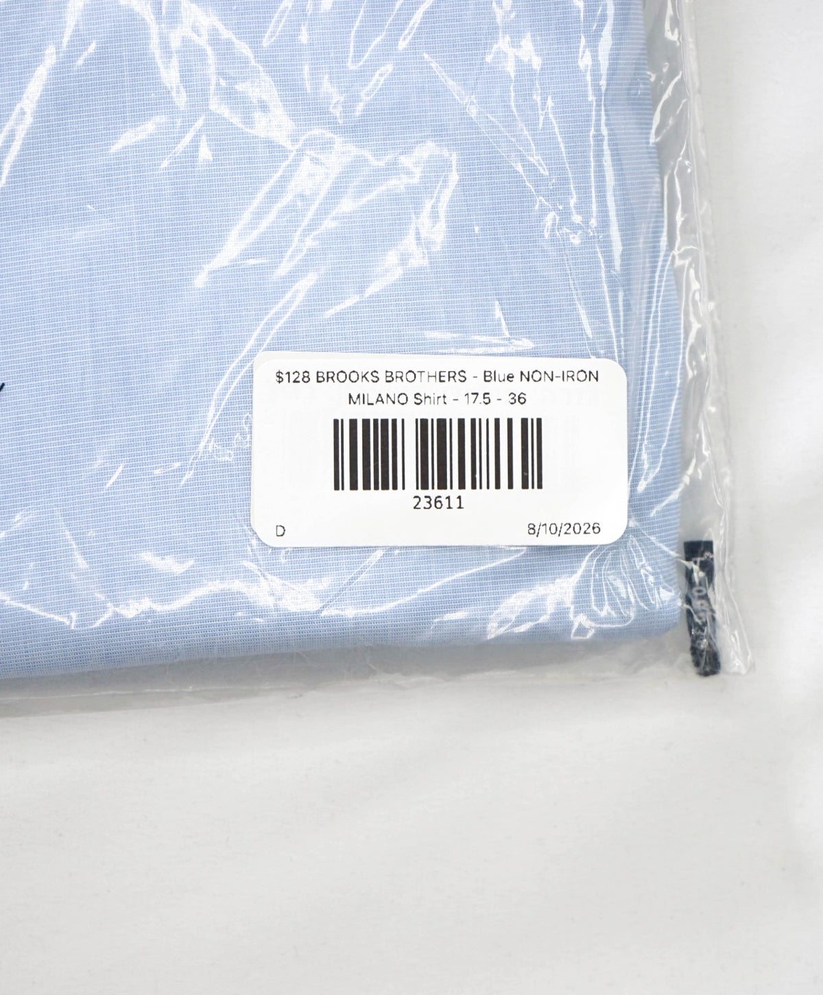 $128 BROOKS BROTHERS - Blue NON-IRON MILANO Shirt - 17.5 - 36