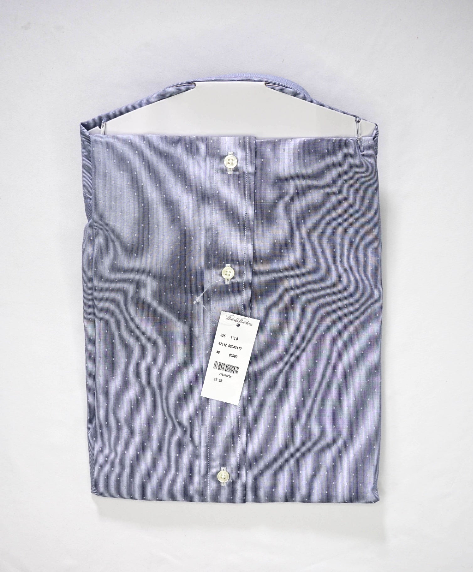 $128 BROOKS BROTHERS - Blue Stripe MILANO Shirt - 16 - 36