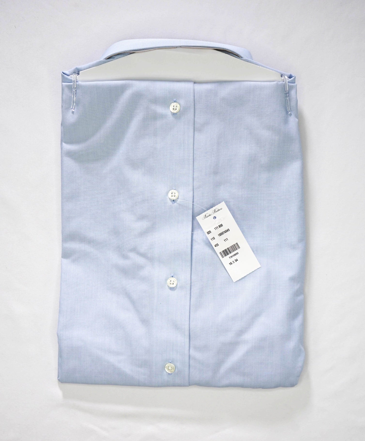 $128 BROOKS BROTHERS - Blue NON-IRON MILANO Shirt - 16.5 - 34